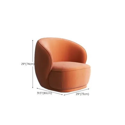 Classic Fabric Accent Chair with Arms for Living Room #size