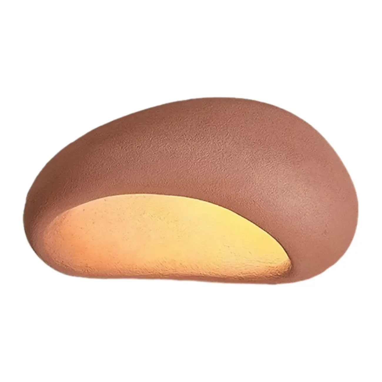 Nordic Stone-Shaped Plastic Flush Mount LED Ceiling Light Image - 6