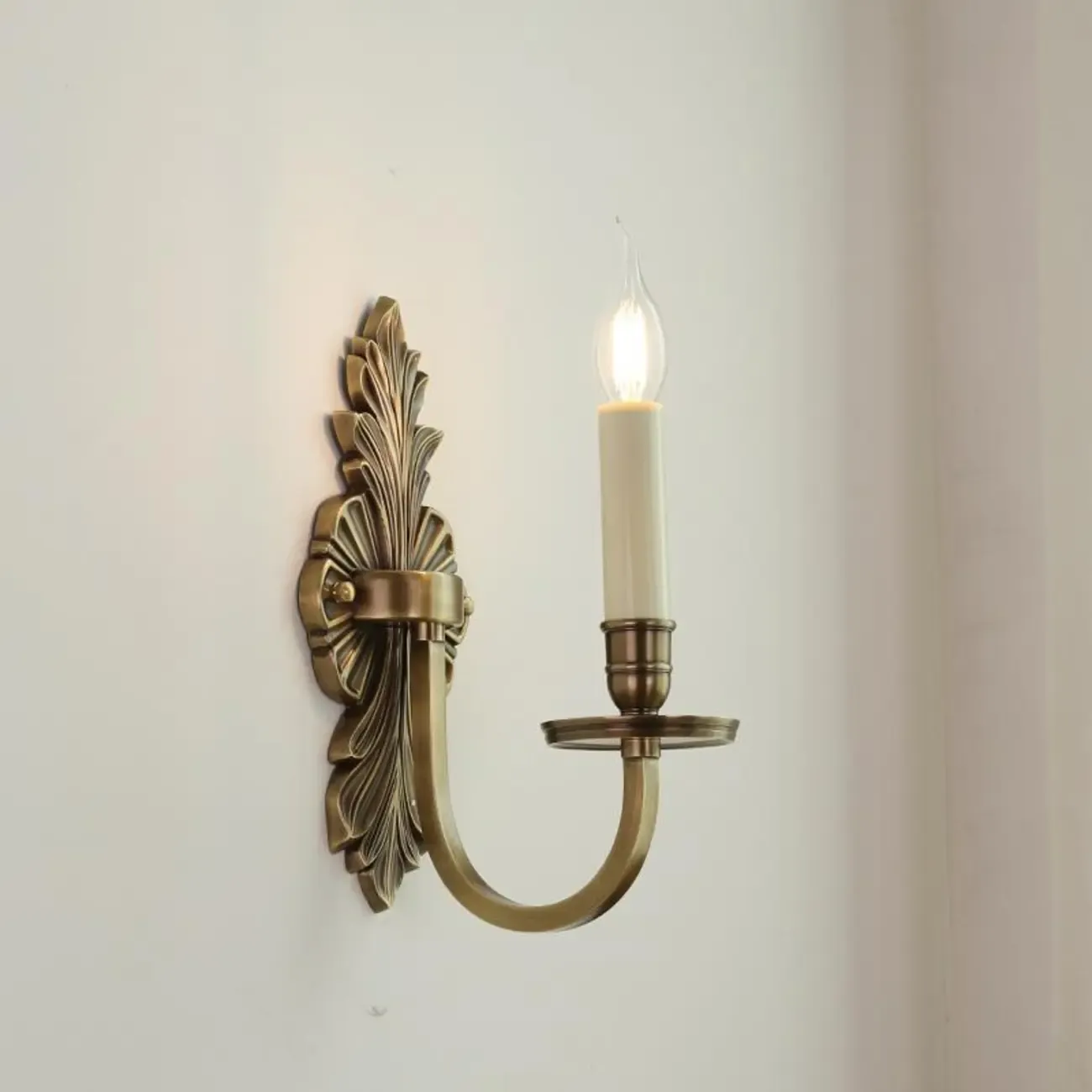 Timeless Brass Candle Wall Sconce with 2 Lights for Indoor