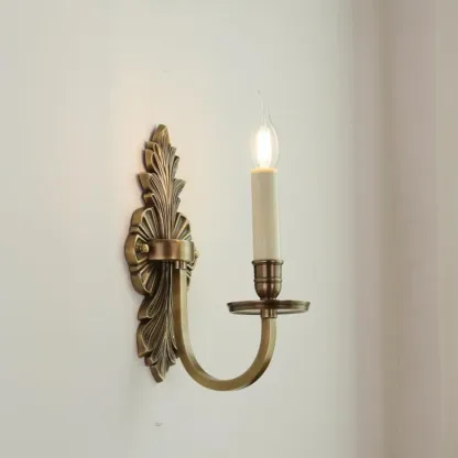Timeless Brass Candle Wall Sconce with 2 Lights for Indoor