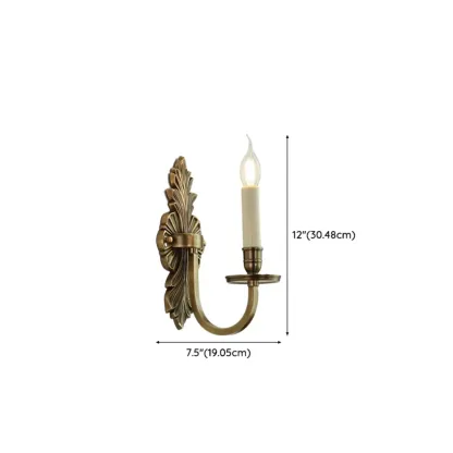 Timeless Brass Candle Wall Sconce with 2 Lights for Indoor