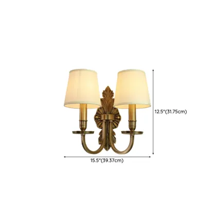 Timeless Brass Candle Wall Sconce with 2 Lights for Indoor