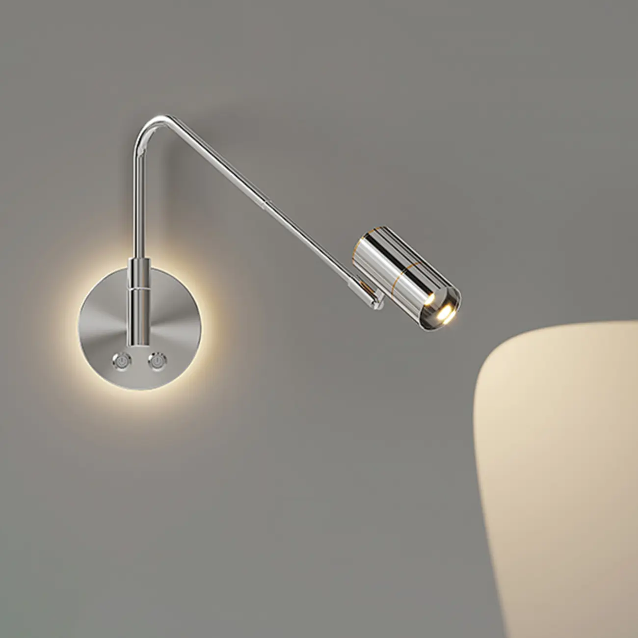 Dimmable Touch Swing Arm Wall Light for Bedside Reading | homeyfad