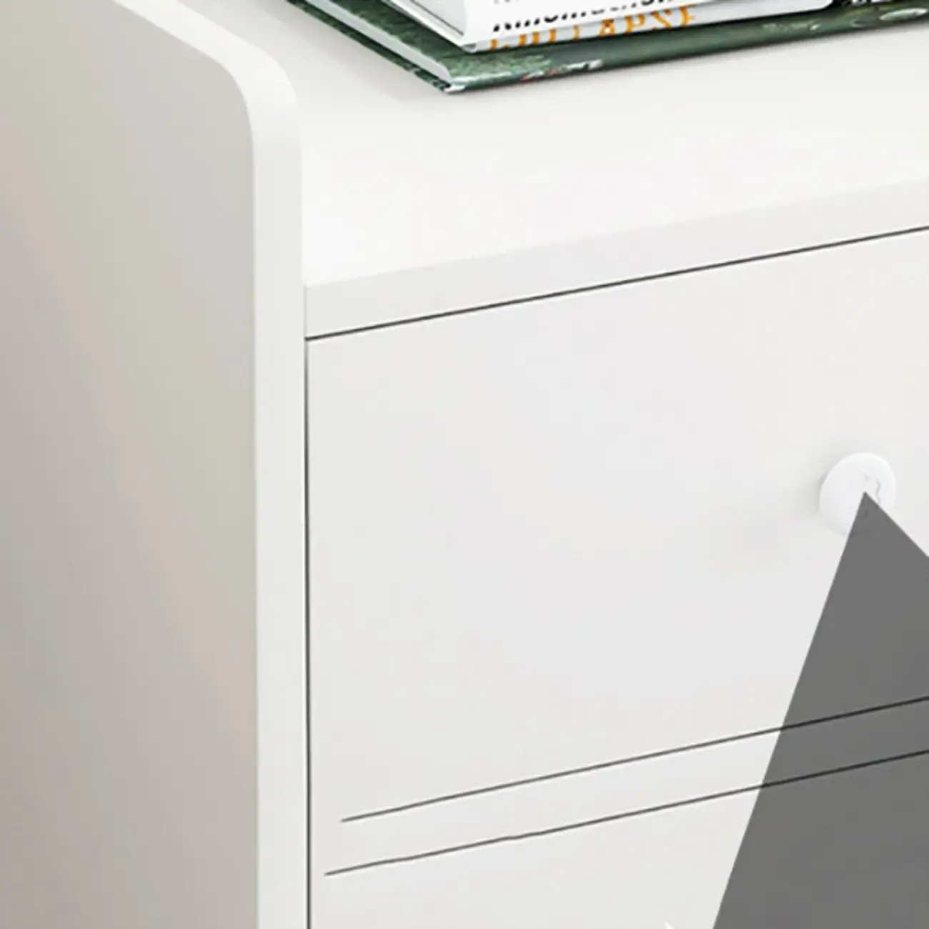 Scandinavian Wooden Bedside Table Two-Drawers Nightstand Image - 13