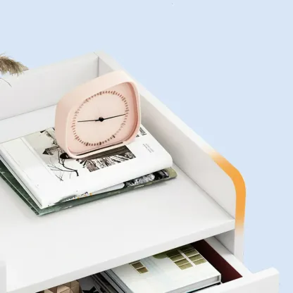 Scandinavian Wooden Bedside Table Two-Drawers Nightstand Image - 11