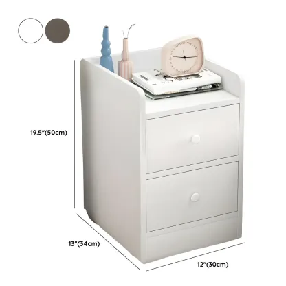 Scandinavian Wooden Bedside Table Two-Drawers Nightstand #size