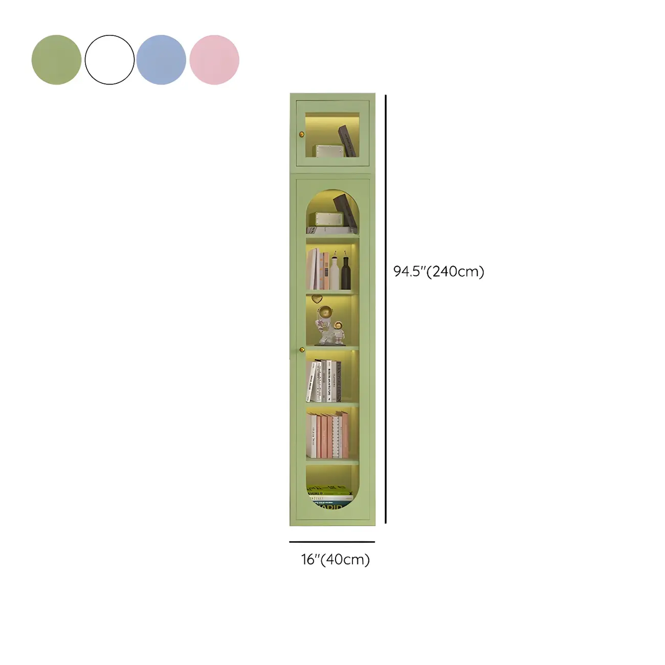 Modern White Wooden Adjustable Shelf Storage Display Cabinet Image - 12 | homeyfad