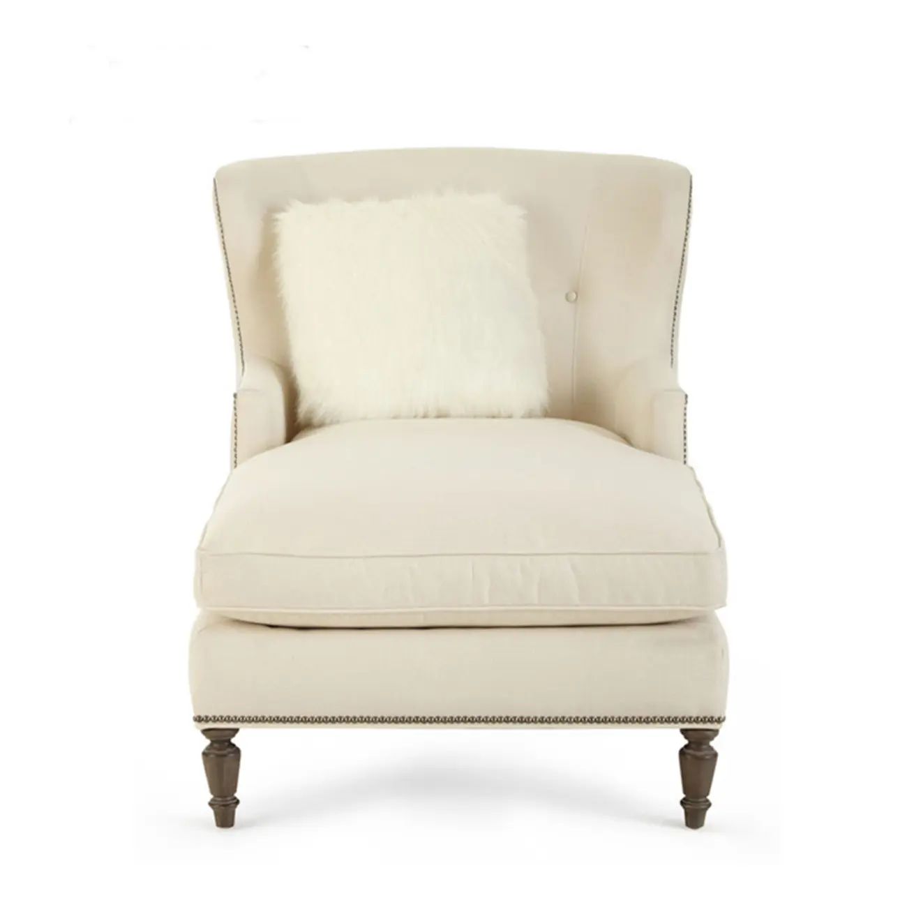Wide back Solid Velvet Dual-Sided Arm Chaise Lounge Image - 5 | homeyfad