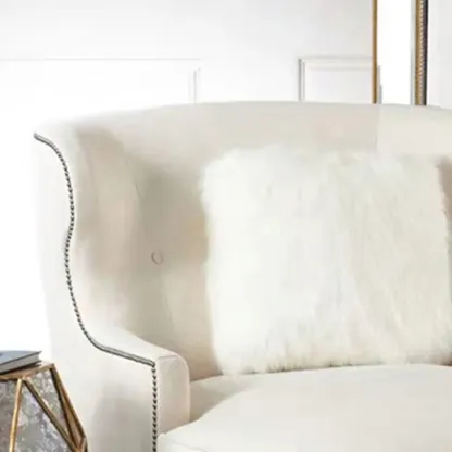 Wide back Solid Velvet Dual-Sided Arm Chaise Lounge Image - 6