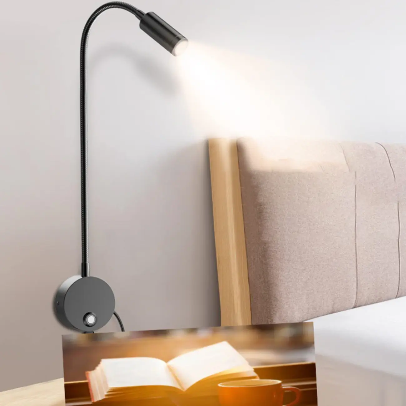 Third Gear Dimming Metal Hose Swing Arm Wall Light Image - 2 | homeyfad