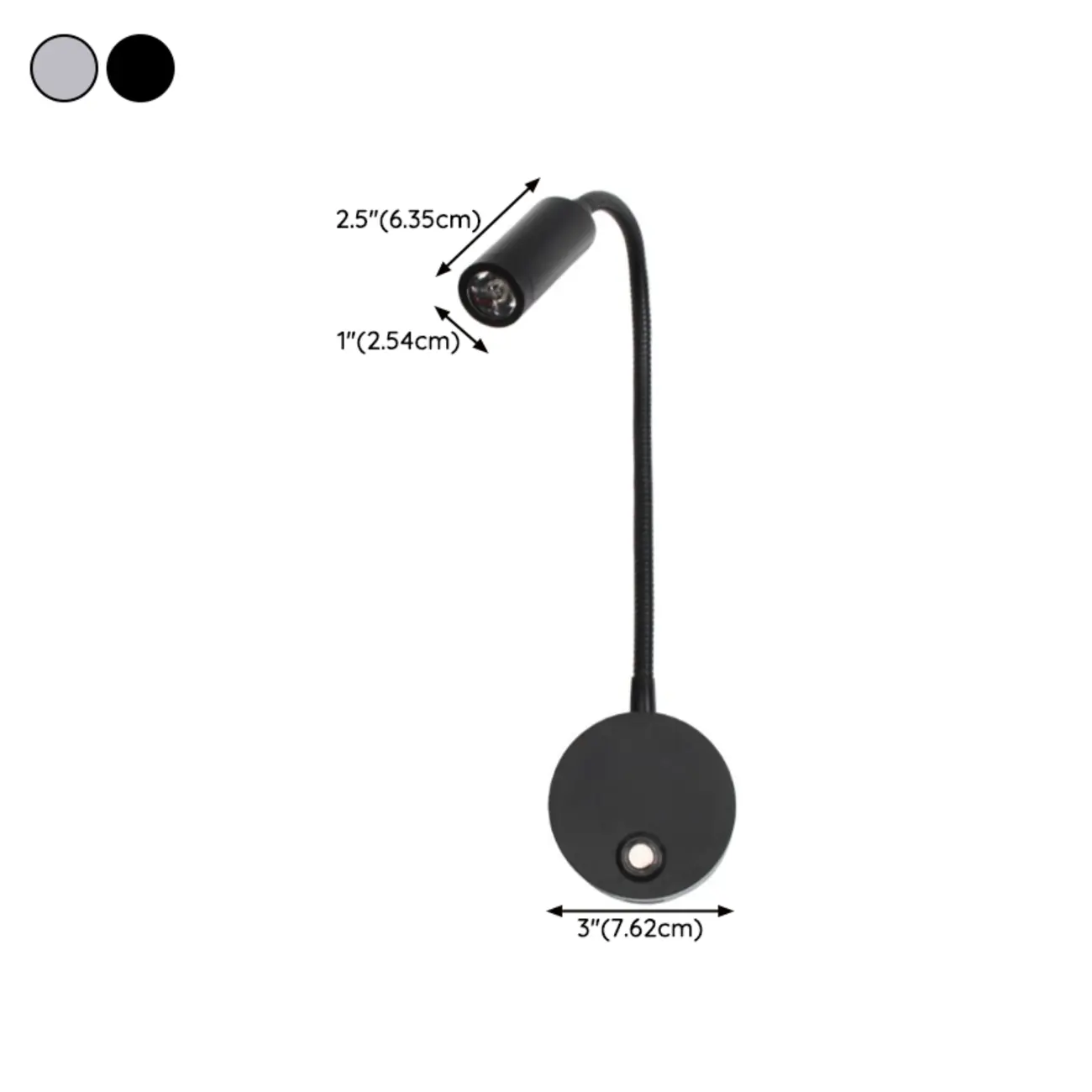 Third Gear Dimming Metal Hose Swing Arm Wall Light #size | homeyfad