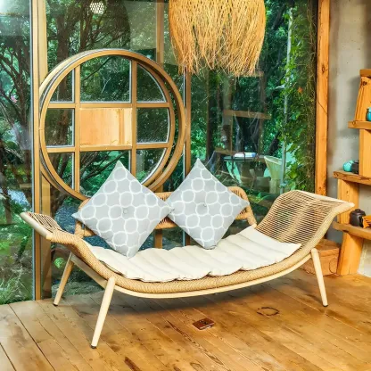 Traditional Fabric Chaise Lounge with Storage for Living Room Image - 6