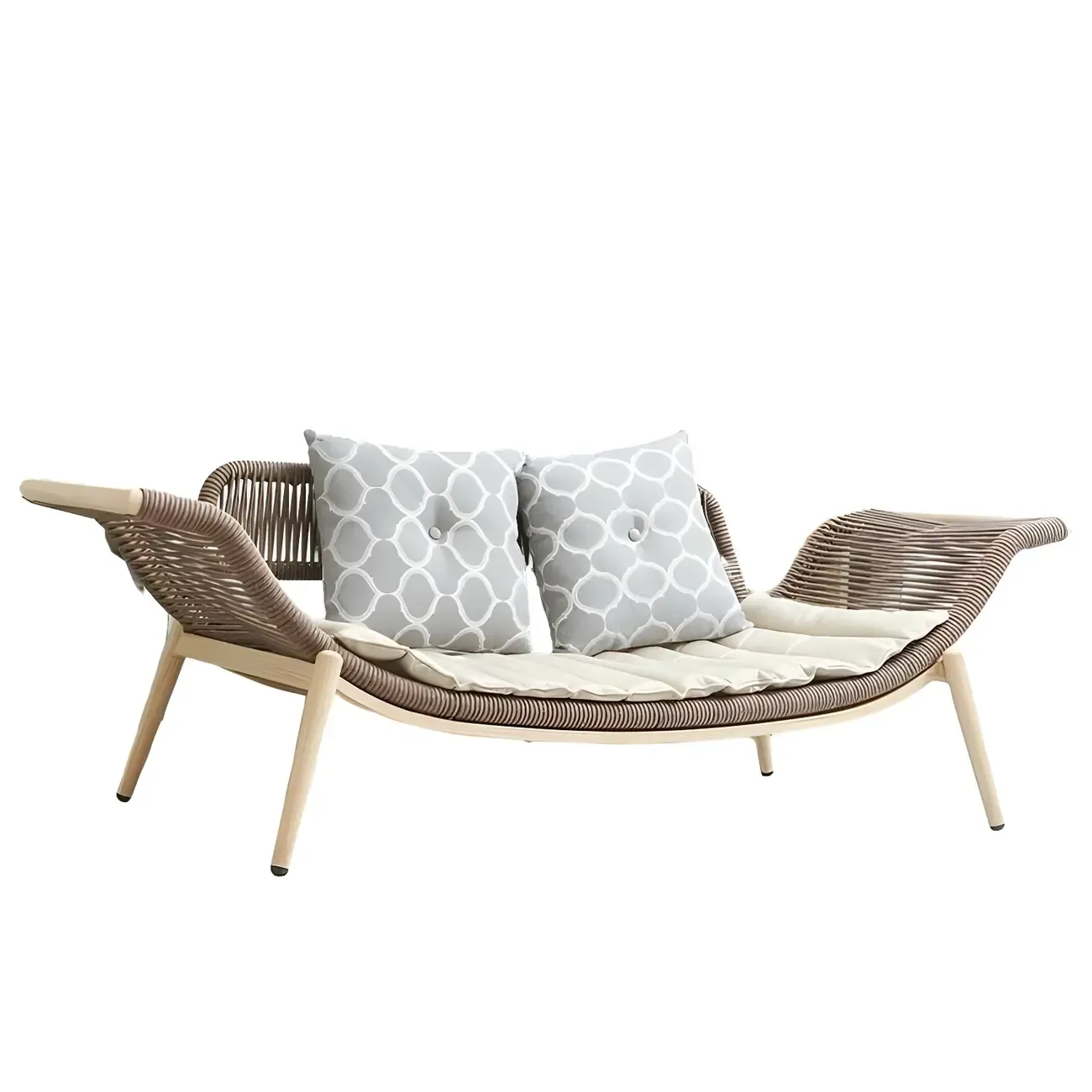 Traditional Fabric Chaise Lounge with Storage for Living Room Image - 8