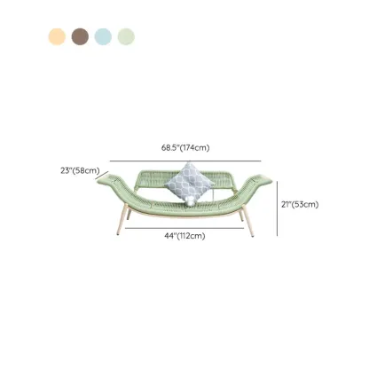 Traditional Fabric Chaise Lounge with Storage for Living Room #size