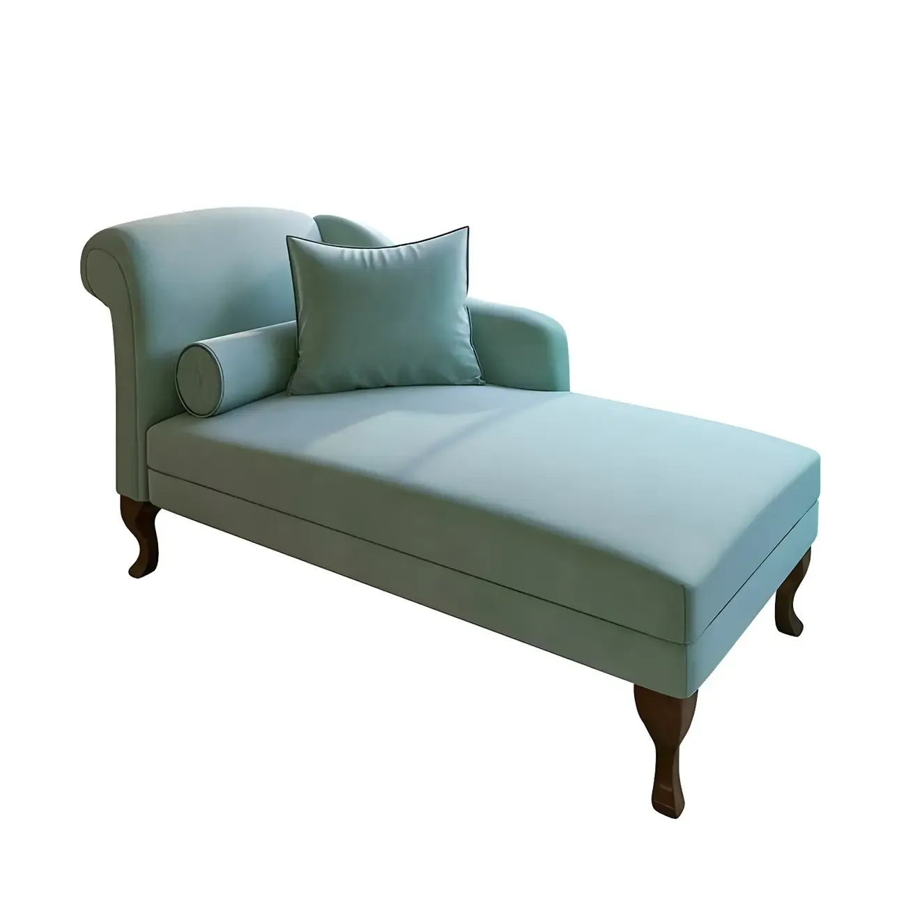 Modern Cotton Chaise Lounge with One Arm for Bedroom Image - 10