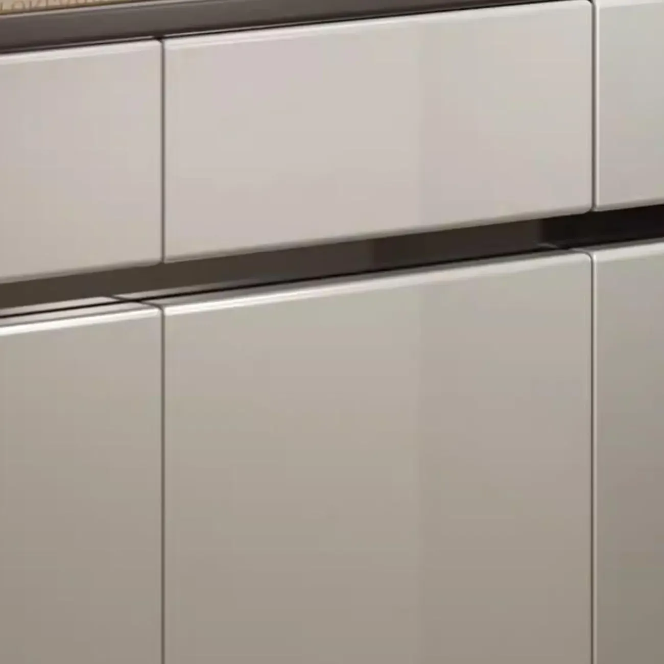 Sleek Entryway Wooden Shoe Storage Cabinet with Glass Top Image - 10