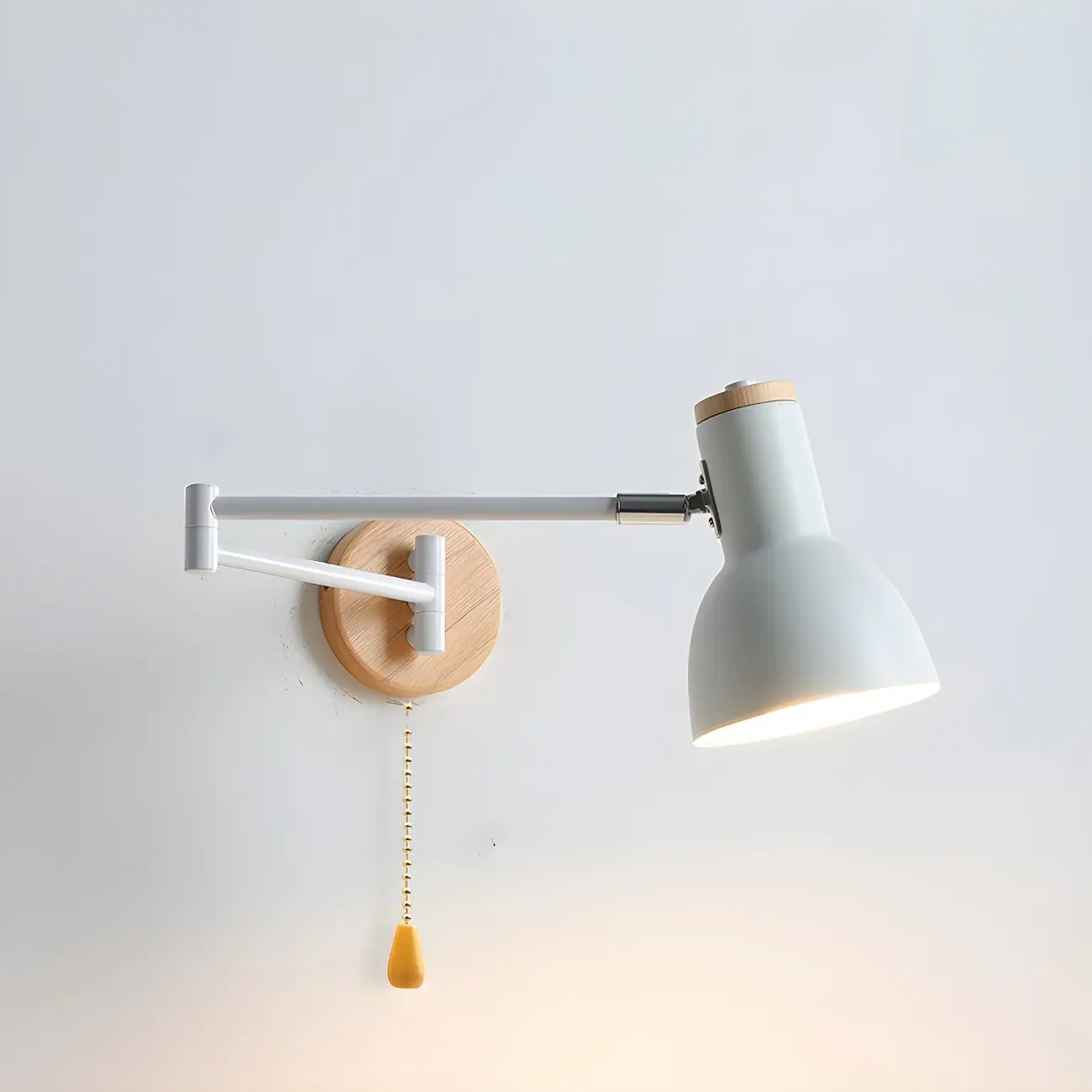 Modern White Adjustable Swing Arm Wall Light Image - 5 | homeyfad