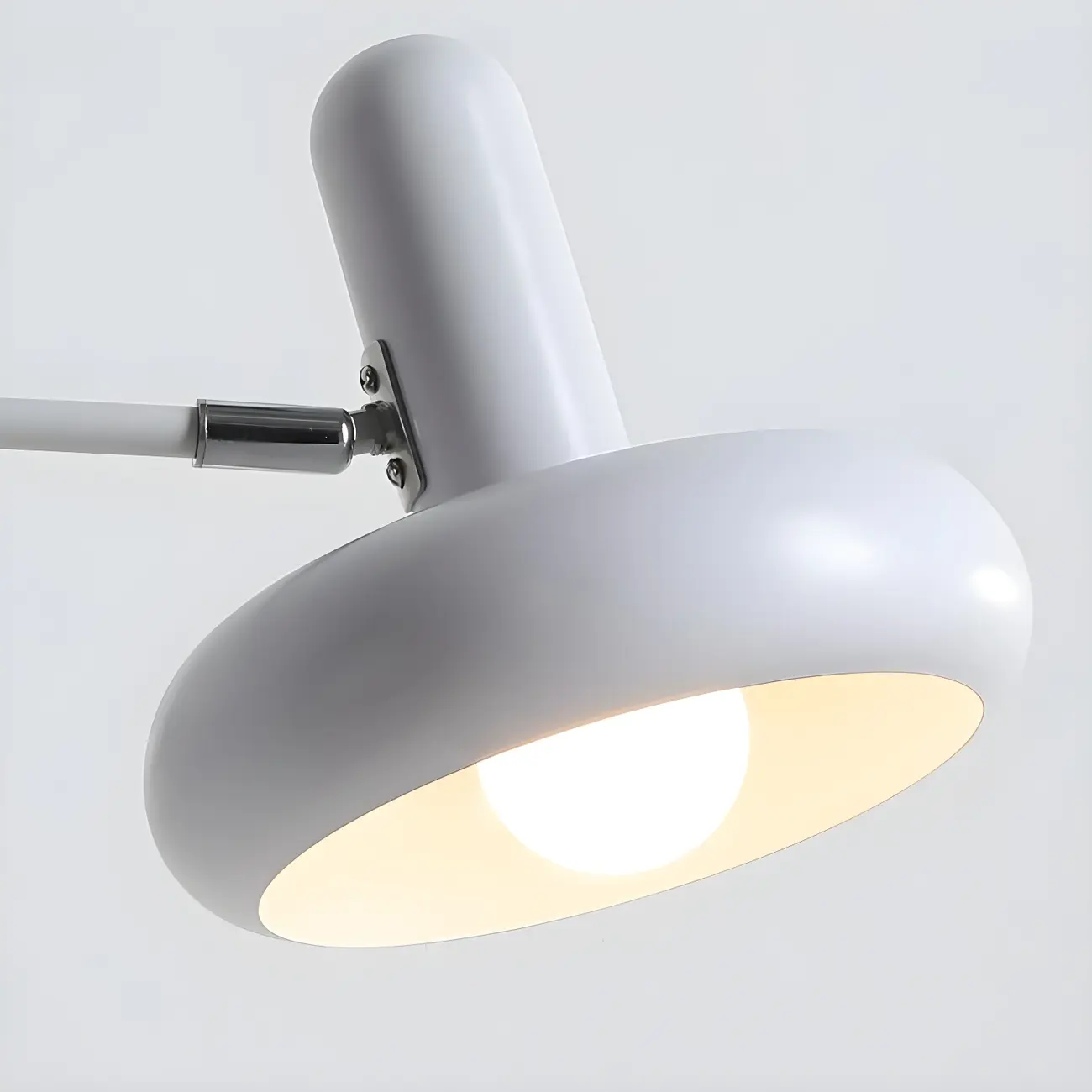 Modern White Adjustable Swing Arm Wall Light Image - 9 | homeyfad