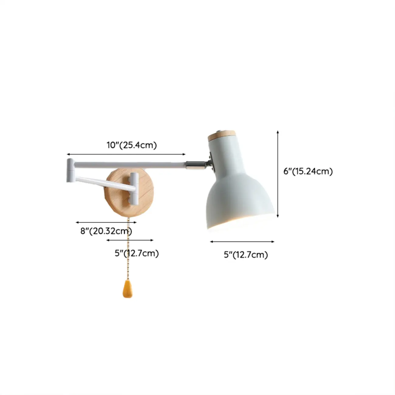 Modern White Adjustable Swing Arm Wall Light Image - 14 | homeyfad