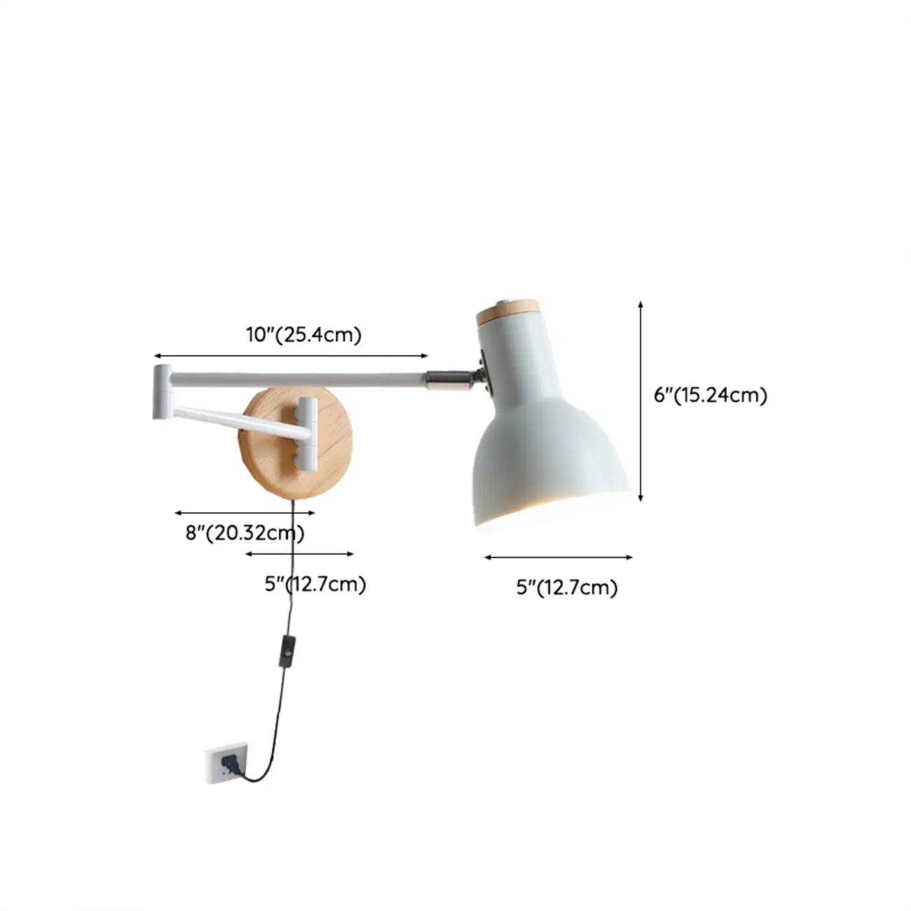 Modern White Adjustable Swing Arm Wall Light Image - 15 | homeyfad