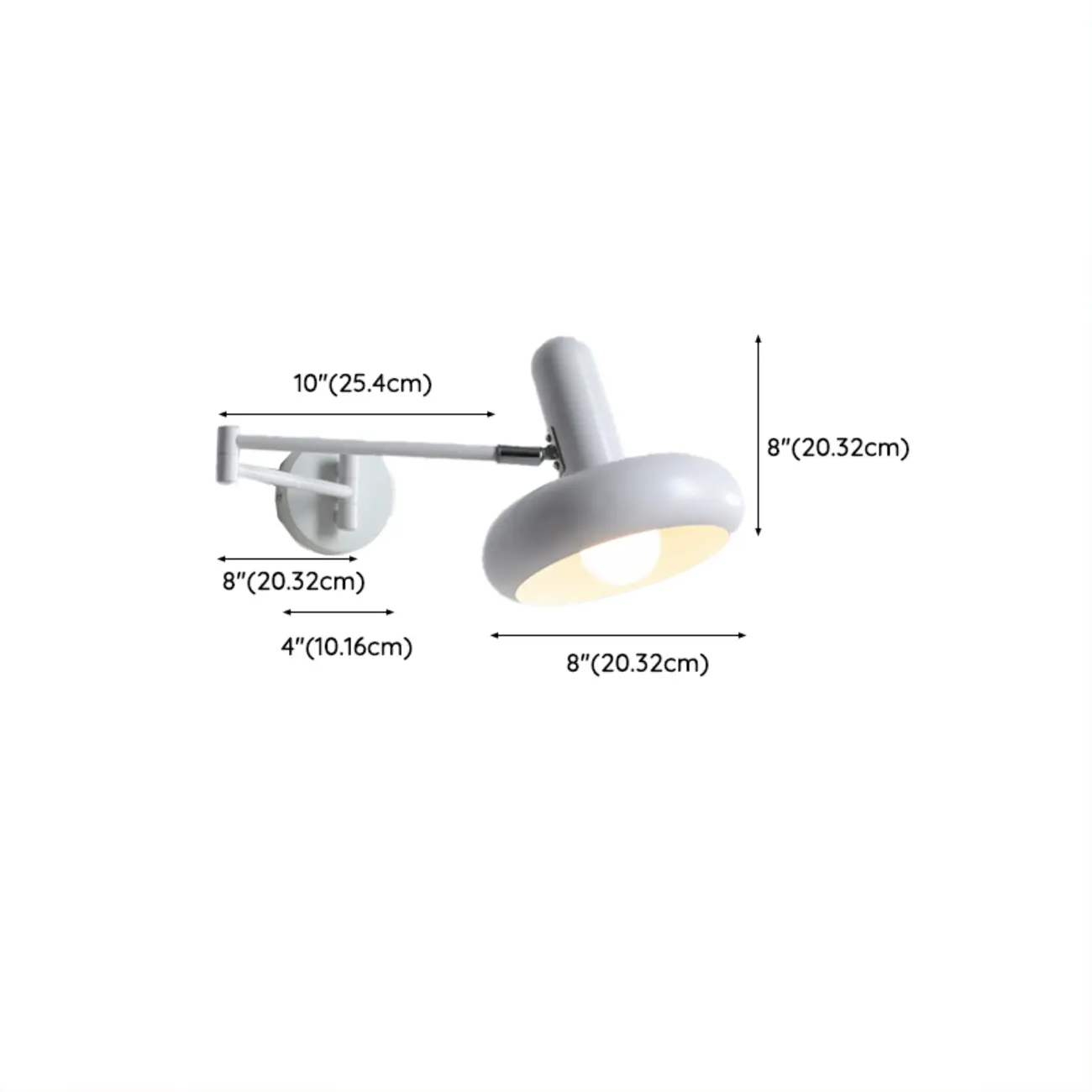 Modern White Adjustable Swing Arm Wall Light Image - 16 | homeyfad