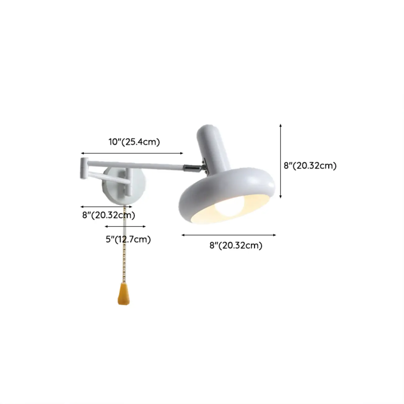 Modern White Adjustable Swing Arm Wall Light Image - 17 | homeyfad