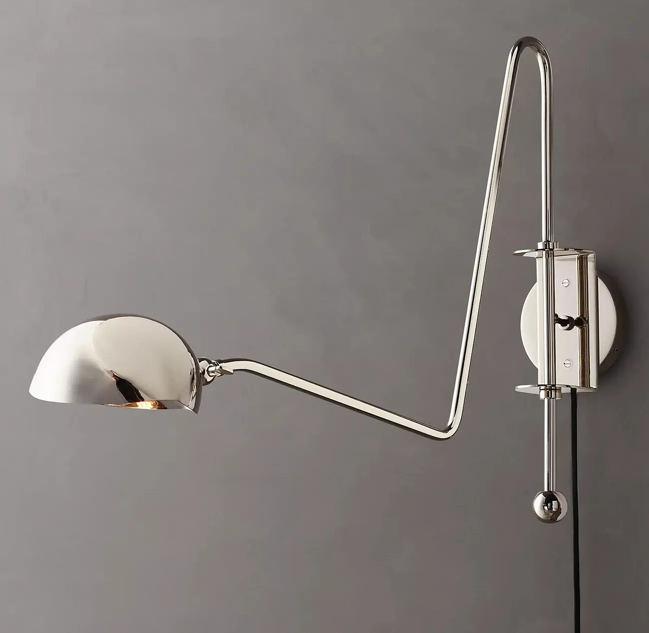 1-Light Copper Shade Swing Arm Wall Light Image - 3 | homeyfad