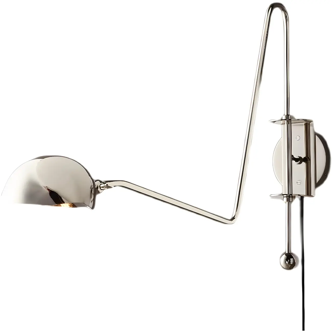 1-Light Copper Shade Swing Arm Wall Light Image - 5 | homeyfad