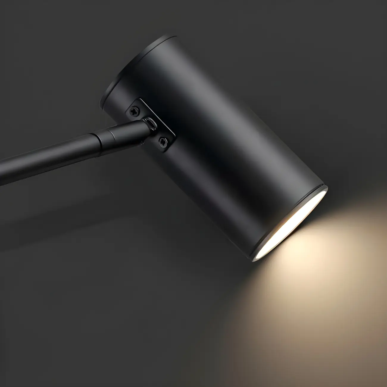 Minimalist Metal Cylindrical Swing Arm Wall Light Image - 10 | homeyfad