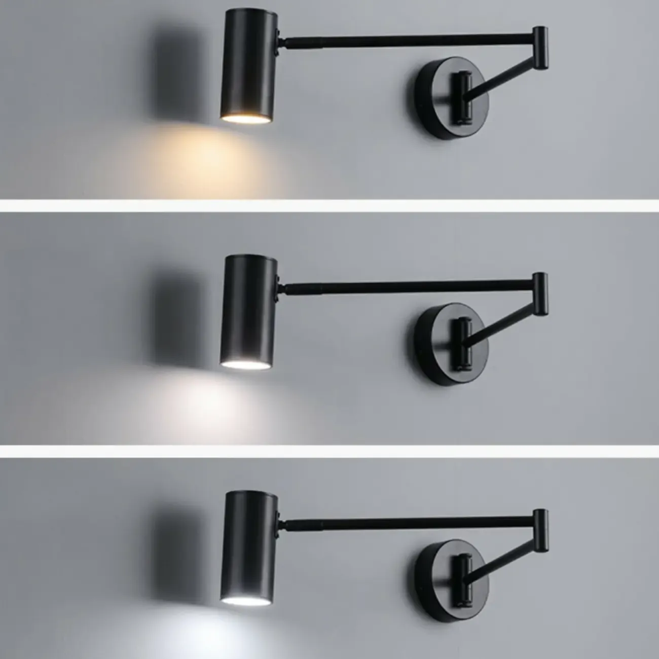 Minimalist Metal Cylindrical Swing Arm Wall Light Image - 14