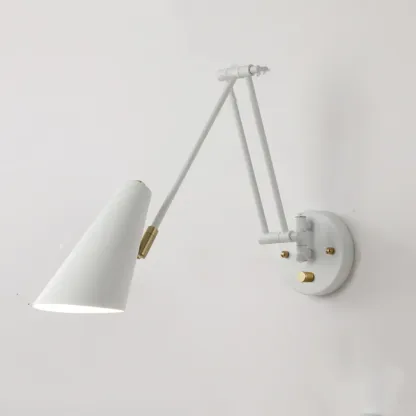 Natural Light Indoor Swing Arm Wall Sconce for Bedroom Decor Image - 8