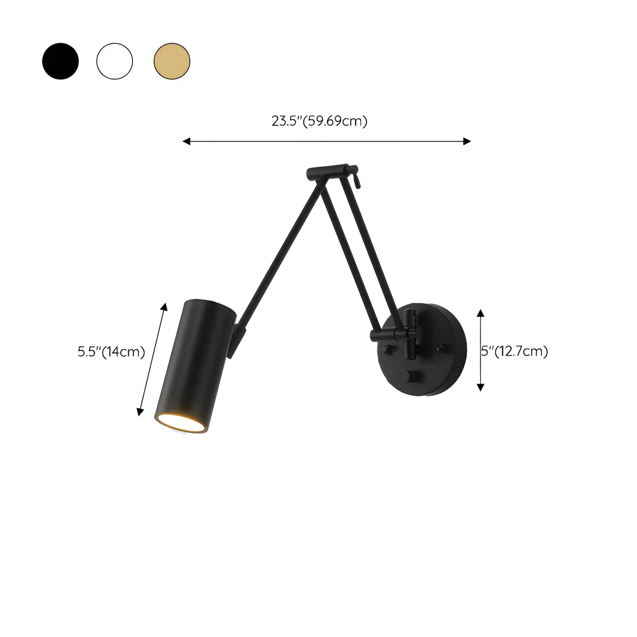 Natural Light Indoor Swing Arm Wall Sconce for Bedroom Decor #size | homeyfad