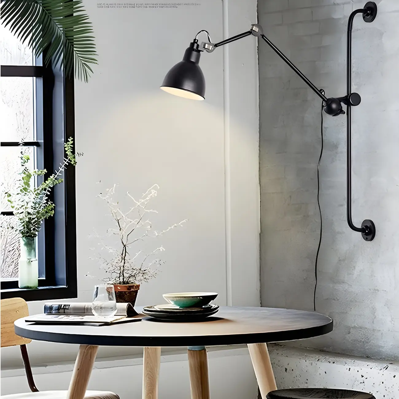 Modern Adjustable Metal Swing Arm Wall Light for Study Image - 7 | homeyfad