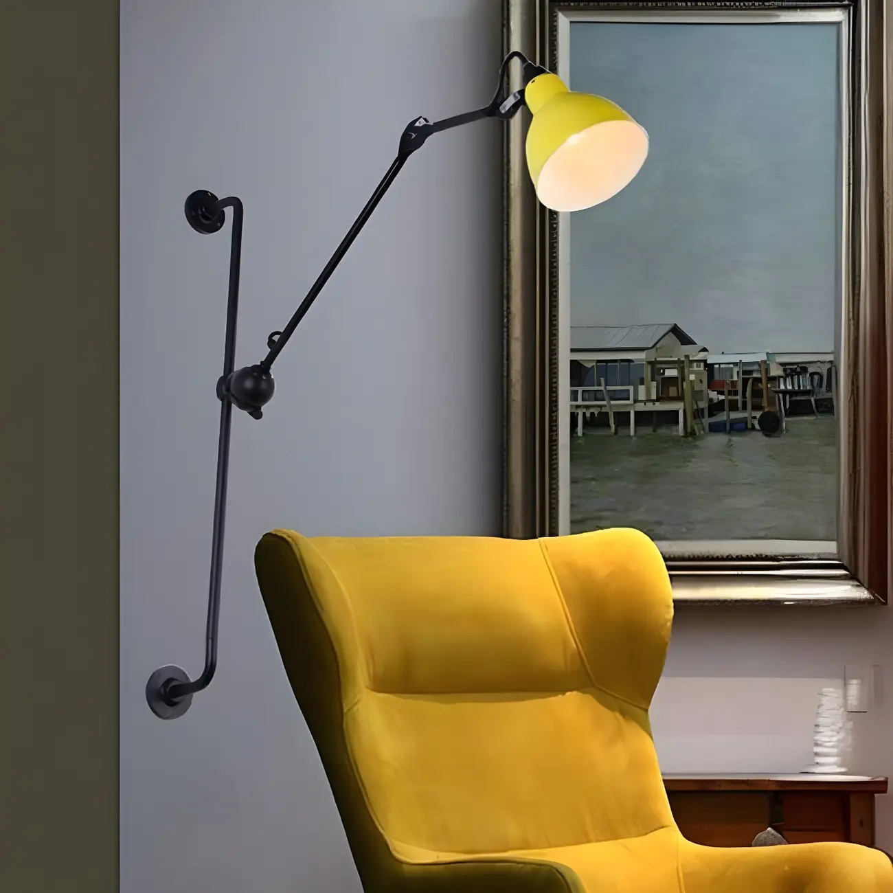 Modern Adjustable Metal Swing Arm Wall Light for Study Image - 8 | homeyfad