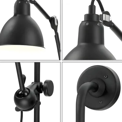 Modern Adjustable Metal Swing Arm Wall Light for Study Image - 9