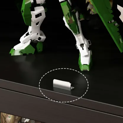 Contemporary Acrylic Wood Shelf Display Cabinet Black Image - 13