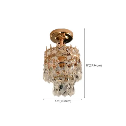 LED Elegant Semi-Flush Mount Ceiling Light for Living Room #size