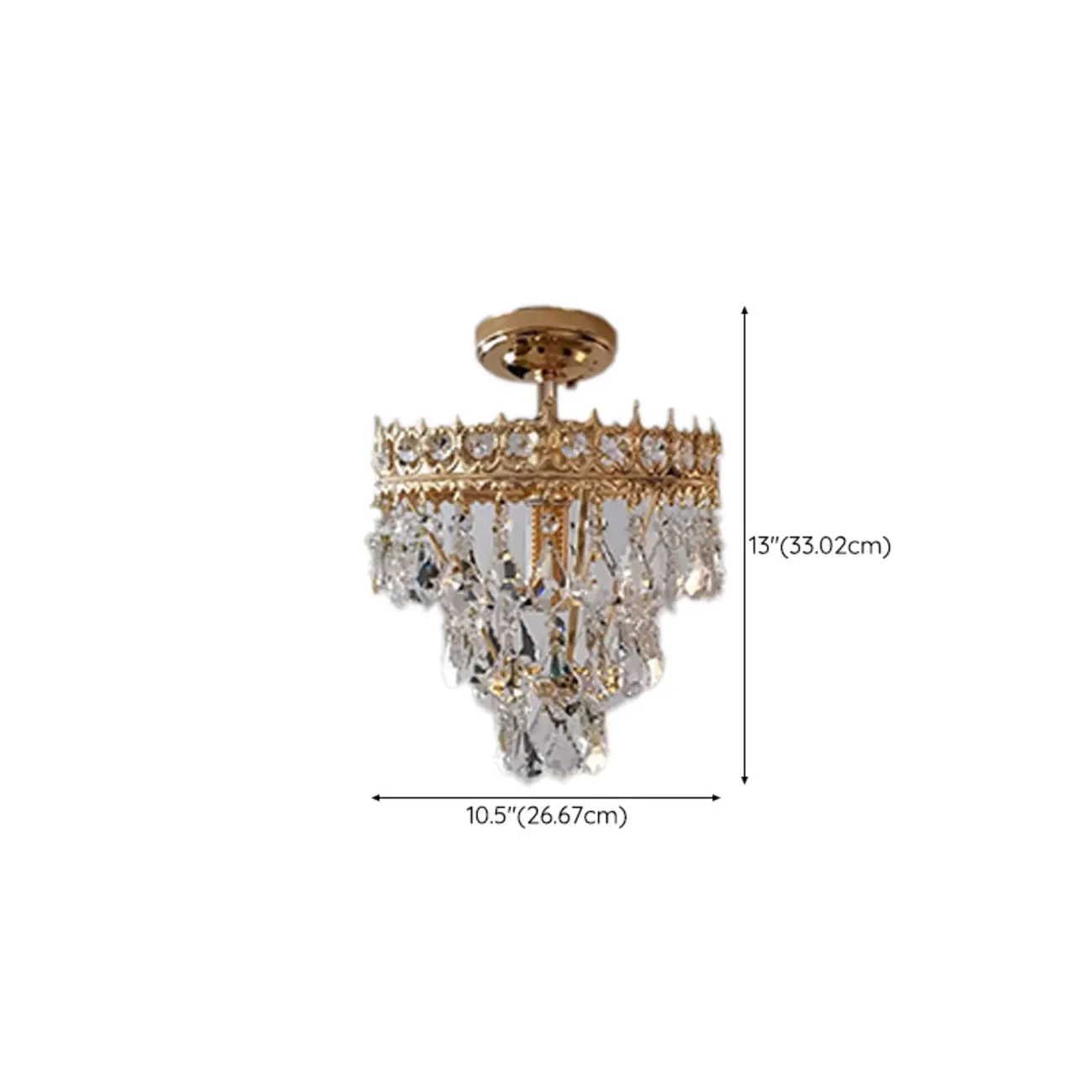 LED Elegant Semi-Flush Mount Ceiling Light for Living Room Image - 8 | homeyfad