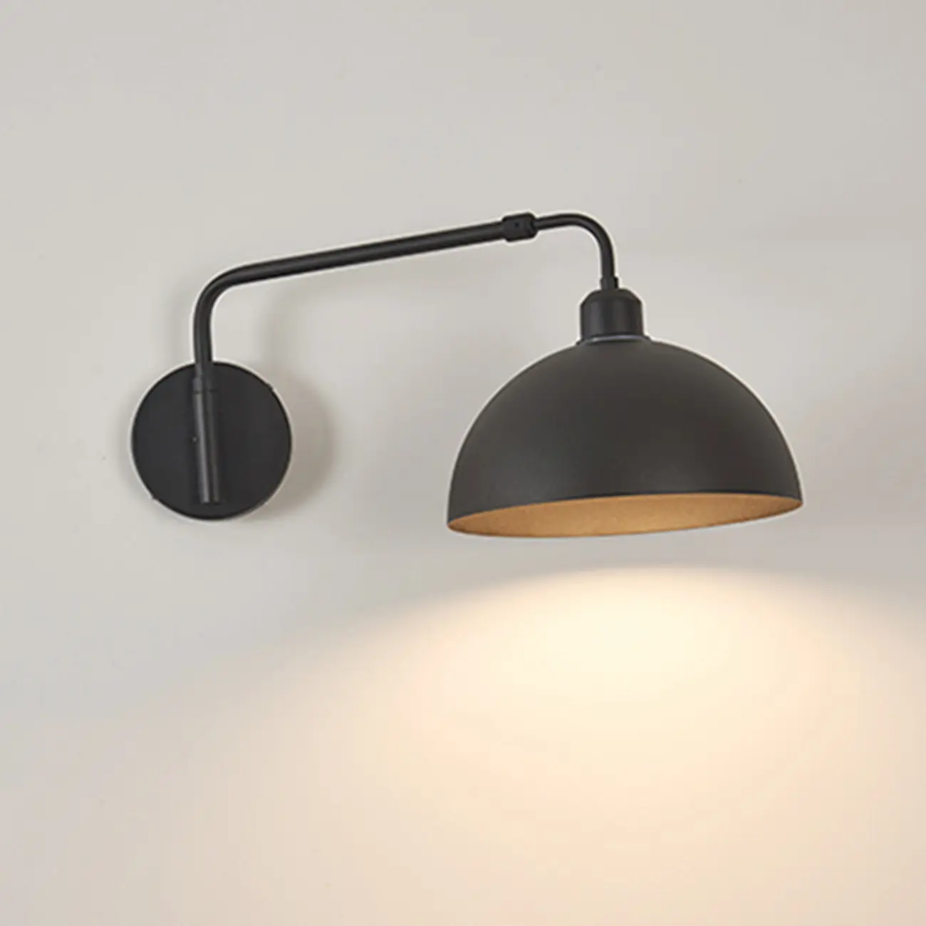 Simple Black Metal Adjustable Swing Arm Wall Light Image - 10 | homeyfad