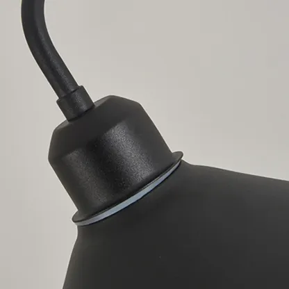 Simple Black Metal Adjustable Swing Arm Wall Light Image - 12