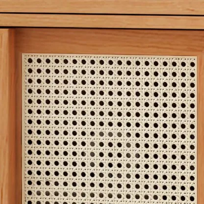 Modern Wooden Cherry Bookcase with Storage Image - 13