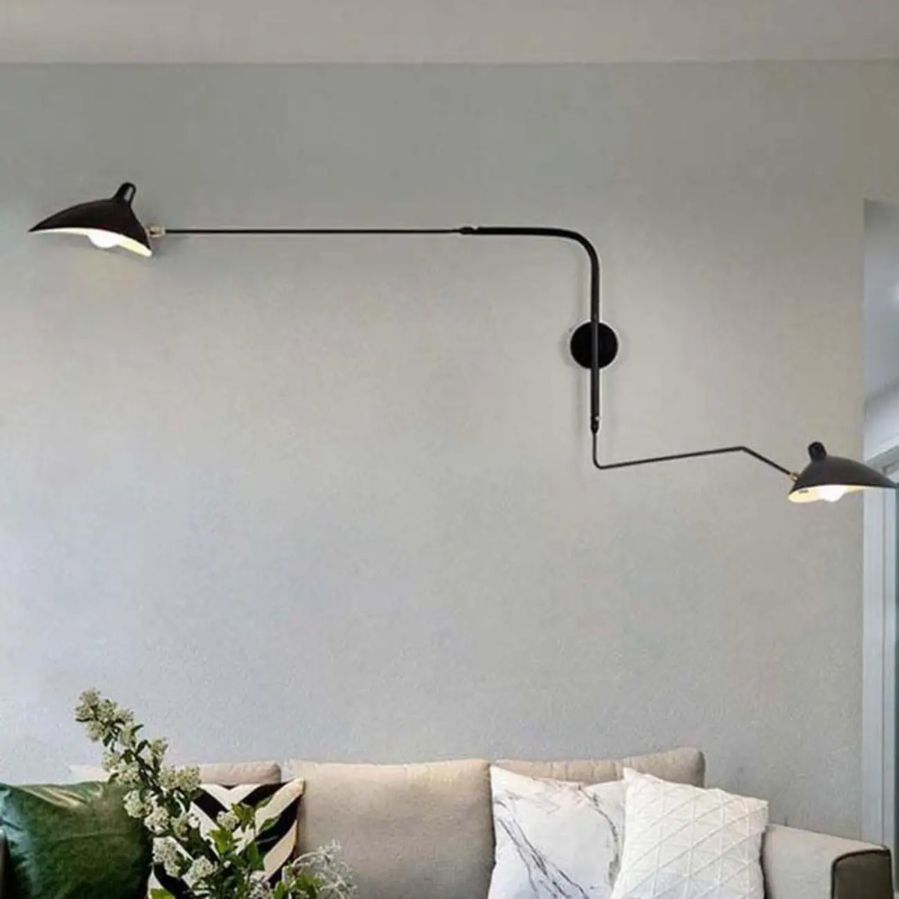 Modern Geometric Metal Wall Light with Iron Shade Image - 1 | homeyfad
