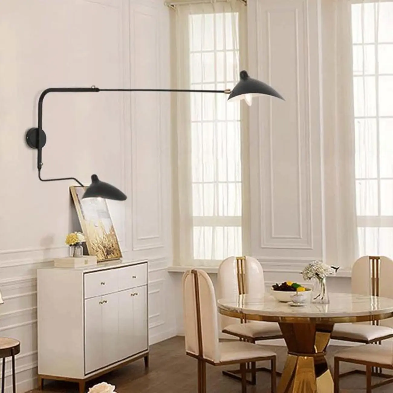 Modern Geometric Metal Wall Light with Iron Shade Image - 6 | homeyfad