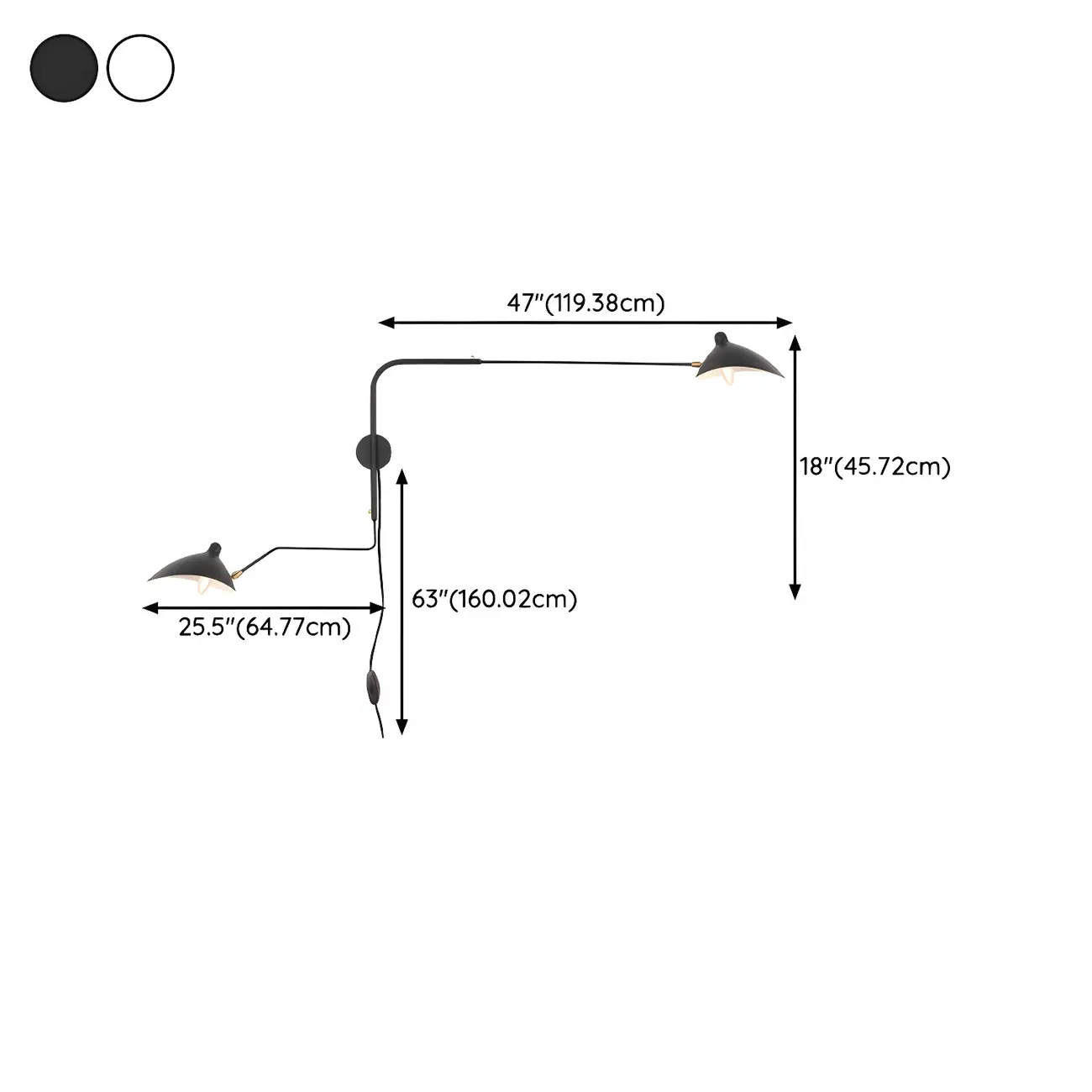 Modern Geometric Metal Wall Light with Iron Shade Image - 16 | homeyfad