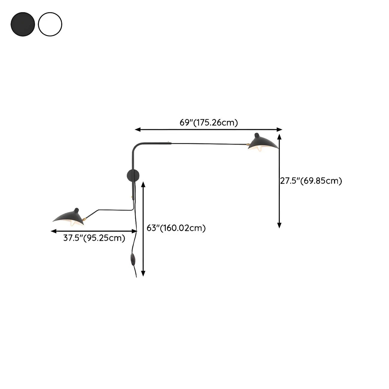 Modern Geometric Metal Wall Light with Iron Shade Image - 18 | homeyfad