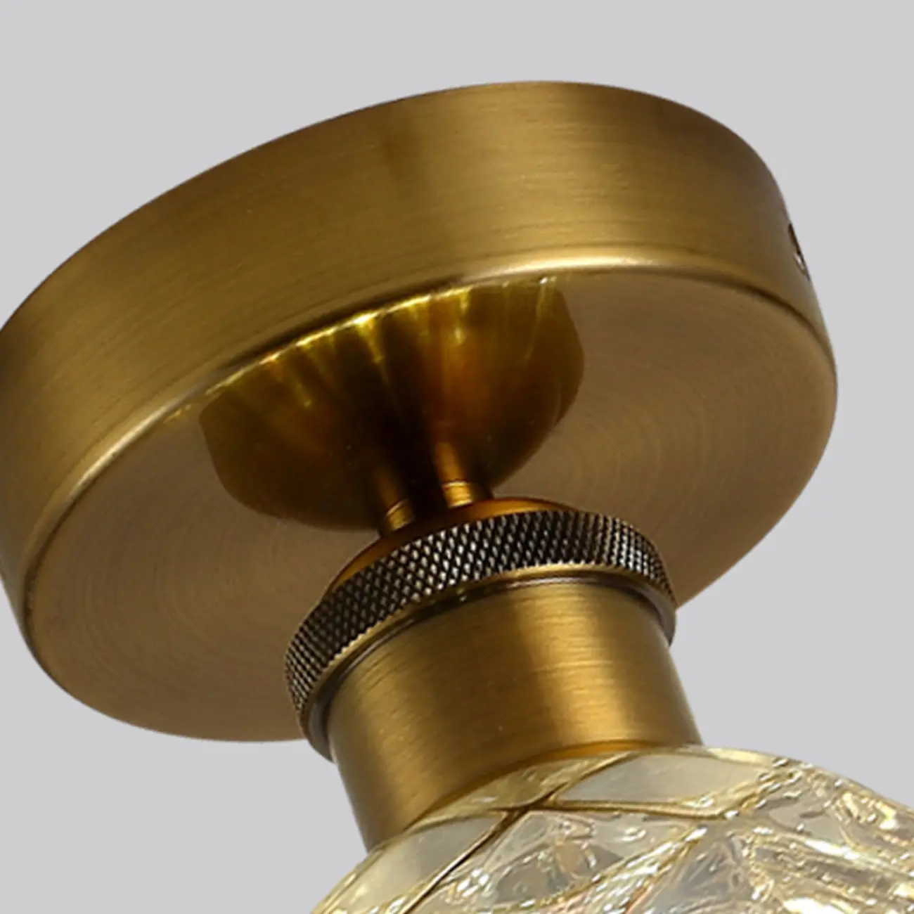 Black Conical Clear Glass Modern Semi Flush Ceiling Light | homeyfad