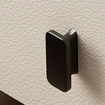 Modern Leather Stone Tray Top 2-Drawer Nightstand Image - 4