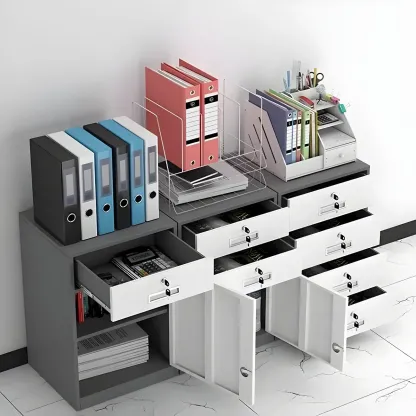 Stylish Steel Vertical Filing Cabinets with Fireproof for Office Image - 10