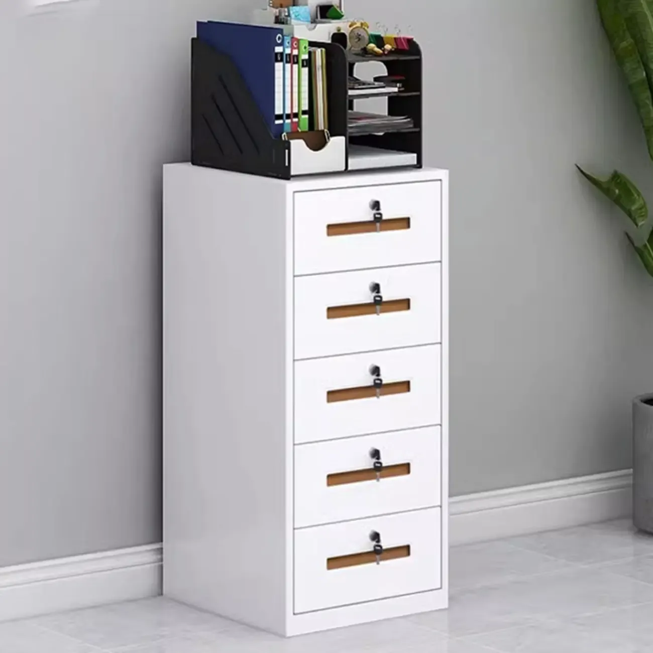 Stylish Steel Vertical Filing Cabinets with Fireproof for Office Image - 36