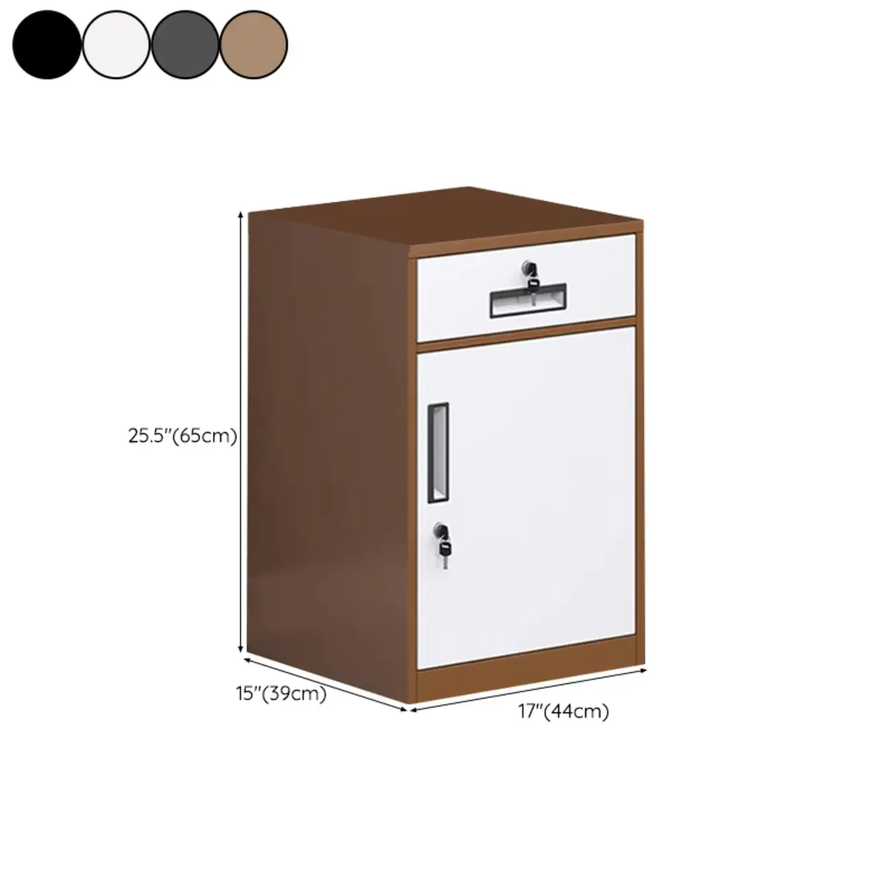 Stylish Steel Vertical Filing Cabinets with Fireproof for Office #size